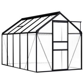 vidaXL Greenhouse Anthracite Aluminium 5,89 m²