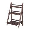 3 Tier Outdoor Wood Design Folding Display Flower Stand