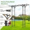 6.8 Feet Garden Arbor with Trellises for Climbing Plant Vine Rose