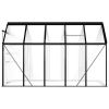 vidaXL Greenhouse Anthracite Aluminium 5,89 m²