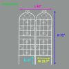 2 Pack Metal Garden Trellis 71" x 19.7" Rustproof Trellis for Climbing Plants Outdoor Flower Support Cream White