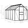 vidaXL Greenhouse Anthracite Aluminium 5,89 m²