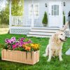 Folding Wooden Raised Garden Bed with Removable Bottom for Herbs Fruits Flowers