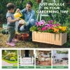 Folding Wooden Raised Garden Bed with Removable Bottom for Herbs Fruits Flowers