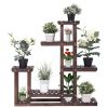 6-Tier Garden Wooden Plant Flower Stand Shelf for Multiple Plants Indoor or Outdoor