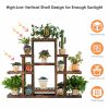 6-Tier Flower Wood Stand Plant Display Rack Storage Shelf