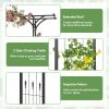 6.8 Feet Garden Arbor with Trellises for Climbing Plant Vine Rose