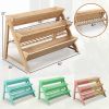 3-Tier Garden Bed with Storage Shelf, 2 Hanging Hooks and 3 Bed Liners