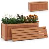 Outdoor Plant Container with Seat for Garden Yard Balcony Deck