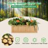 Folding Wooden Raised Garden Bed with Removable Bottom for Herbs Fruits Flowers