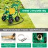 Garden Water Hose Reel Cart with 4 Wheels and Non-slip Grip