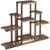 6-Tier Flower Wood Stand Plant Display Rack Storage Shelf