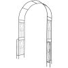 7.9 Feet Metal Garden Arch Backdrop Stand with Fence for Climbing Plants