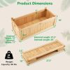 Folding Wooden Raised Garden Bed with Removable Bottom for Herbs Fruits Flowers