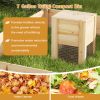 49" x 49" x 10" Raised Garden Bed with Compost Bin and Open-ended Bottom