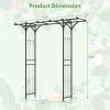 6.8 Feet Garden Arbor with Trellises for Climbing Plant Vine Rose