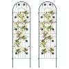 2 Pack 71 x 20 Inches Metal Garden Trellis Rustproof Plant Support for Climbing Plants