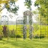 2 Pack 71 x 20 Inches Metal Garden Trellis Rustproof Plant Support for Climbing Plants