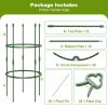 3-Pack Garden Trellis 40"/60" Tall Plant Support Stands with Clips and Ties