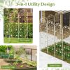 2 Pack 71 x 20 Inches Metal Garden Trellis Rustproof Plant Support for Climbing Plants