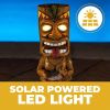 1pc, Drum Tiki Solar Light For Home And Outdoor Decor, Drum Tiki Solar Powered Flickering LED Garden Light Backyard Bongo Tiki Halloween Decoration