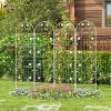 2 Pack 71 x 20 Inches Metal Garden Trellis Rustproof Plant Support for Climbing Plants